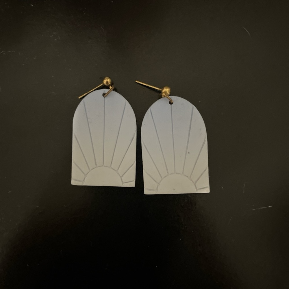 clay blue earrings